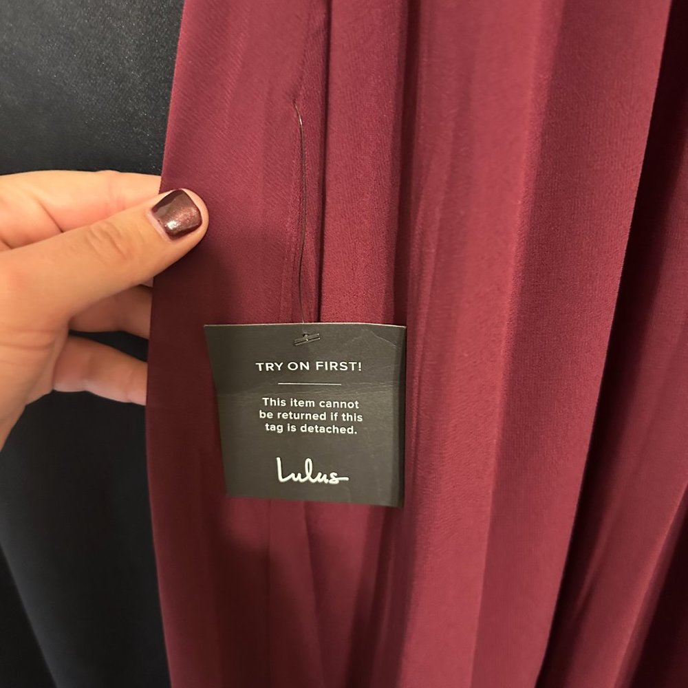 Lulus Heavenly Hues Burgundy Maxi Dress-New Never worn - Picture 6 of 7